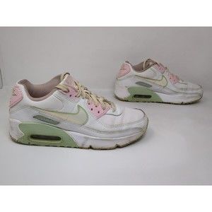 Big Kid's Nike Air Max 90 LTR SE Summit White‎ Pink DQ0276-100 Girls Size 5.5Y